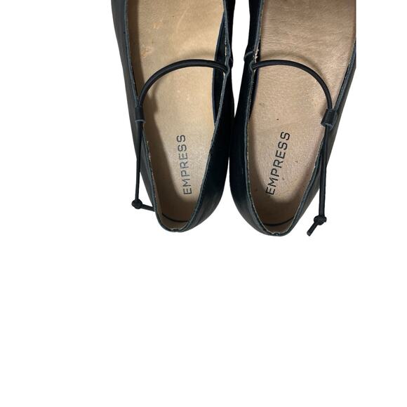 Empress Women's Size EU 42 US 10 Square Toe Ballet Flat Black Leather Slip On - Picture 5 of 9